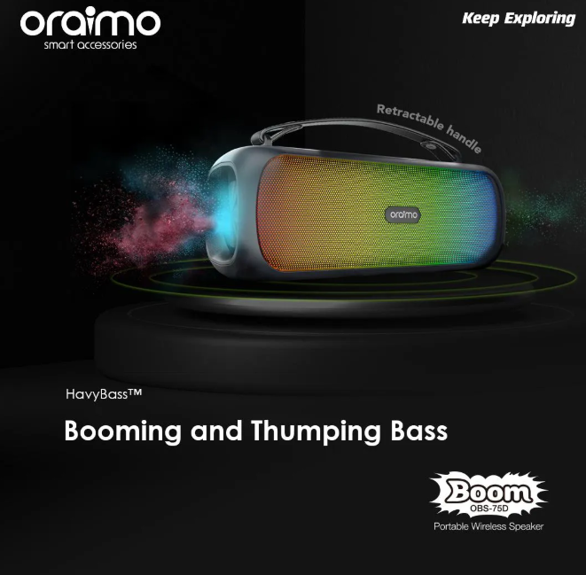 oraimo Boom 30W IPX5 Waterproof- True Party Music Freedom Massive Bass Bluetooth Wireless Speaker