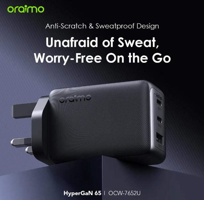 oraimo HyperGaN 65 65W GaN Wall Charger Kit with 100W CC Cable