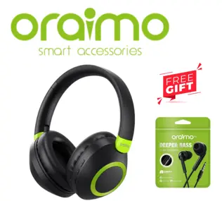 oraimo BoomPop 2 ENC 60-hr-Playtime Over-Ear Wireless Headphones
