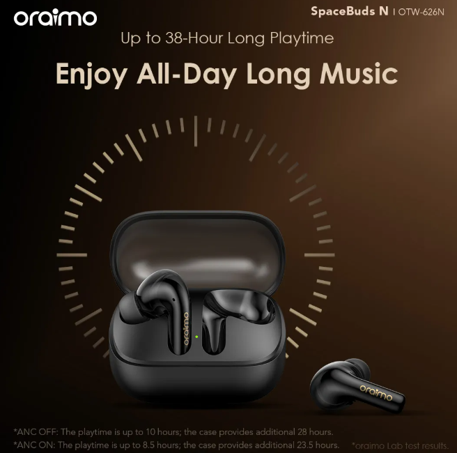 oraimo SpaceBuds N Active Noise Cancellation (ANC) True Wireless Earbuds