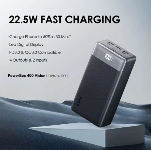 oraimo PowerBox 400 22.5W PD QC 3.0 Ultra-high Capacity 40000mAh Power Bank