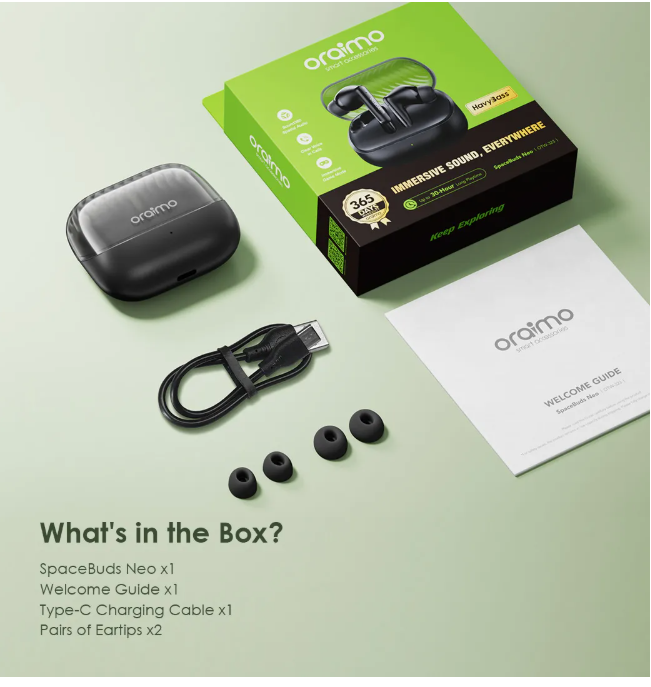 oraimo SpaceBuds Neo True Wireless Spatial Earbuds Oraimo Bluetooth Earphones