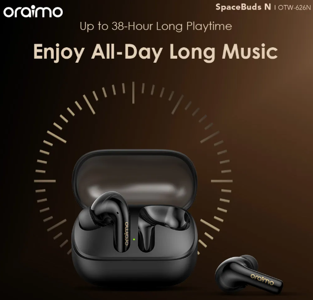 oraimo SpaceBuds N ANC True Wireless Earbuds Bluetooth Earpods + Oraimo  Wired Earphones
