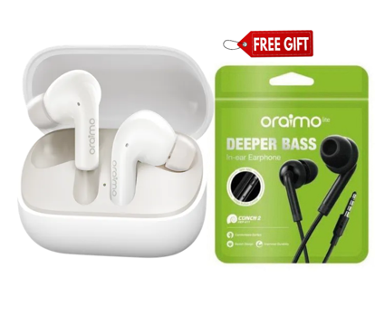 oraimo SpaceBuds N ANC True Wireless Earbuds Bluetooth Earpods + Oraimo  Wired Earphones