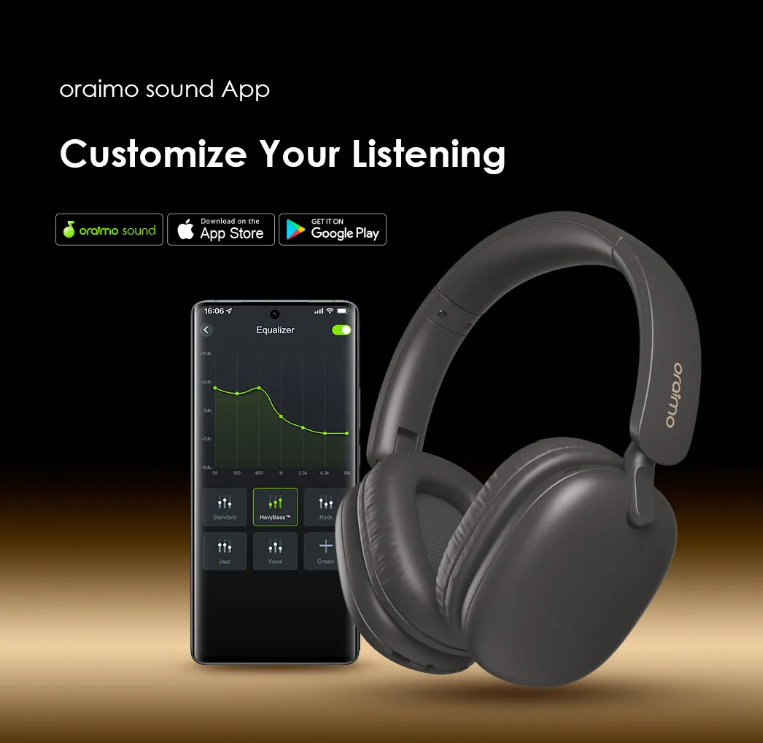 oraimo BoomPop Lite ENC Over-Ear Wireless Headphones Oraimo Bluetooth   Earphones