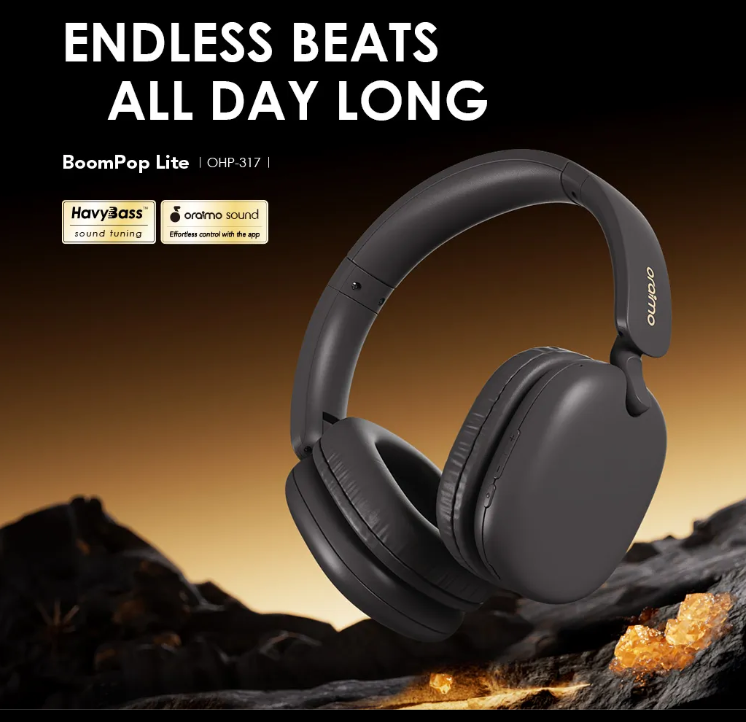 oraimo BoomPop Lite ENC Over-Ear Wireless Headphones Oraimo Bluetooth   Earphones