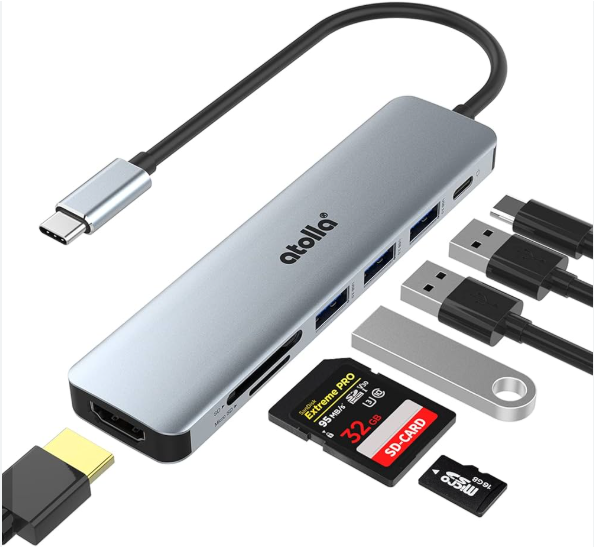oraimo PowerTrans USB-C 7-in-1 Multi-Functional Adapter Smart Memory Flash Drive Adapter Micro Computer  Accessories Multifunction Card Reader