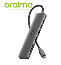 oraimo PowerTrans USB-C 7-in-1 Multi-Functional Adapter Smart Memory Flash Drive Adapter Micro Computer  Accessories Multifunction Card Reader