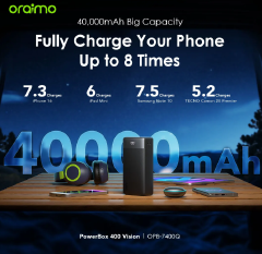 oraimo PowerBox 400 Vision 40000mAh 22.5W Power Bank Fully Charge Your Phone Up to 8 Times Oraimo Powerbank