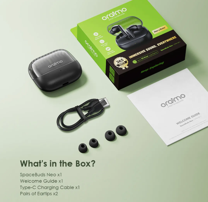 oraimo SpaceBuds Neo True Wireless Spatial Earbuds Bluetooth Earphones