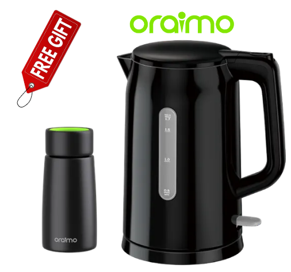 oraimo SmartKettle View 1.7L 304 Stainless Steel Electric Kettle + Free Gift 300mL Thermo-flask
