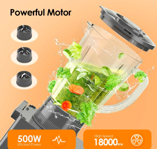 oraimo OmniBlend 4-in-1-Blender, Juicing, Blending, Chopping And Grinding Stainless Steel Blender