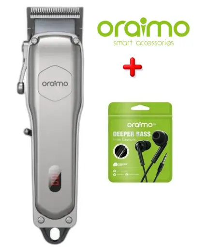 oraimo Smart Clipper 2 Professional Hair Clipper + Free Oraimo Wired Earphones