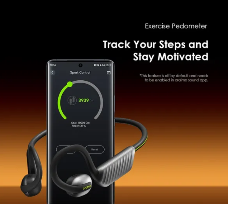 oraimo OpenCirclet 2 IPX5 Steps Tracking Open-Ear Headphones
