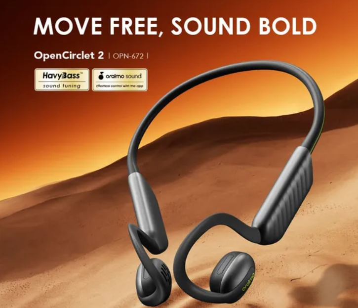 oraimo OpenCirclet 2 IPX5 Steps Tracking Open-Ear Headphones
