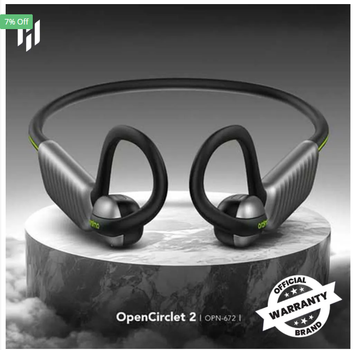 oraimo OpenCirclet 2 IPX5 Steps Tracking Open-Ear Headphones