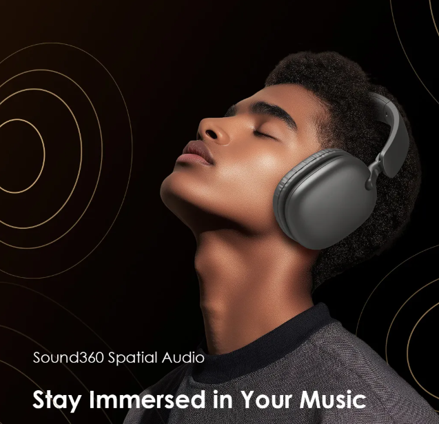 Oraimo BoomPop Lite ENC  65-Hour Long Playtime Over-Ear Wireless  Bluetooth Headphones