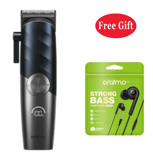 oraimo SmartClipper Pro Max 5-Hour Run Time Professional Hair Clipper + Oraimo Strong Bass HD Sound Earphone