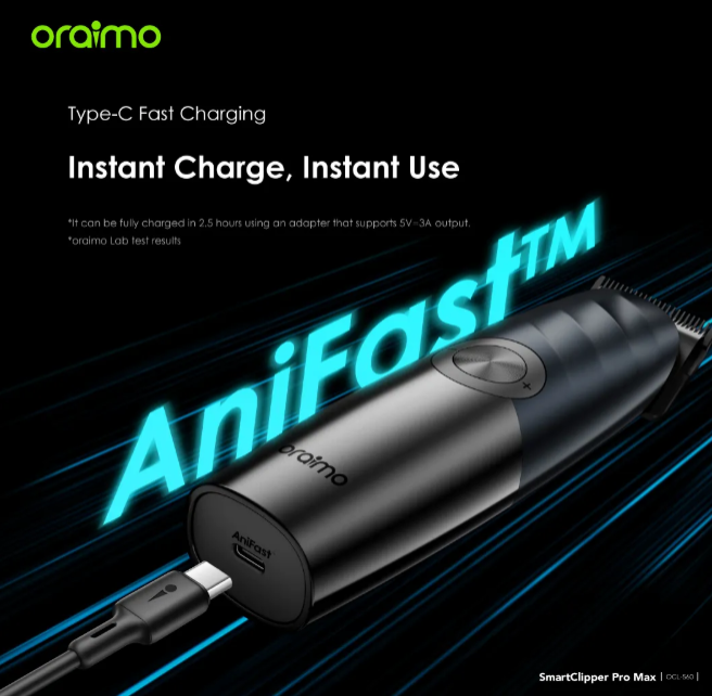 oraimo SmartClipper Pro Max 5-Hour Run Time Professional Hair Clipper + Oraimo Strong Bass HD Sound Earphone