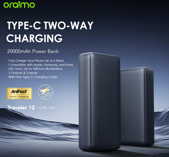 oraimo Traveler 12 20000mAh 12W Power Bank + Oraimo OCW-U37SP+M53 Cannon 3 Mini Charger 6W
powerbank