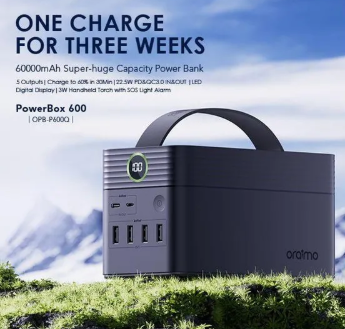 oraimo PowerBox 600 60000mAh 22.5W 5 Outputs in One Power Bank