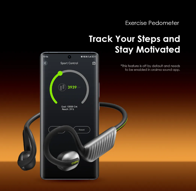 oraimo OpenCirclet 2 IPX5 Steps Tracking Open-Ear Headphones