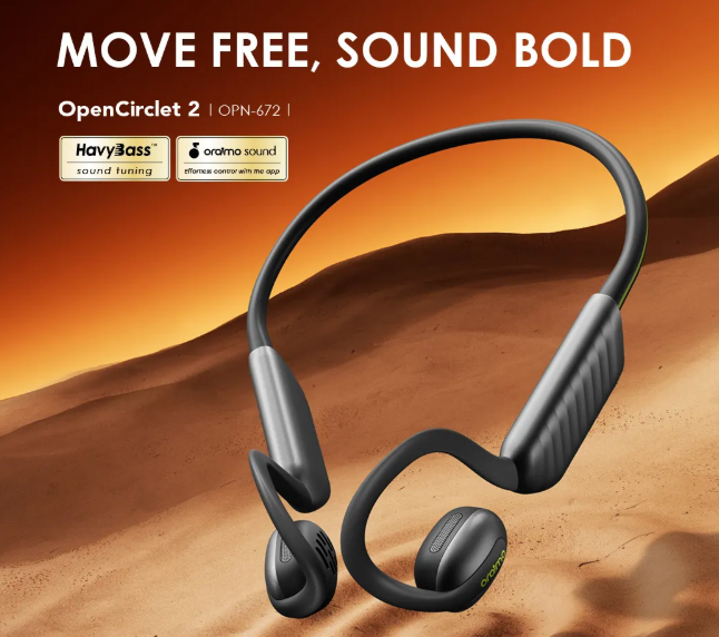 oraimo OpenCirclet 2 IPX5 Steps Tracking Open-Ear Headphones