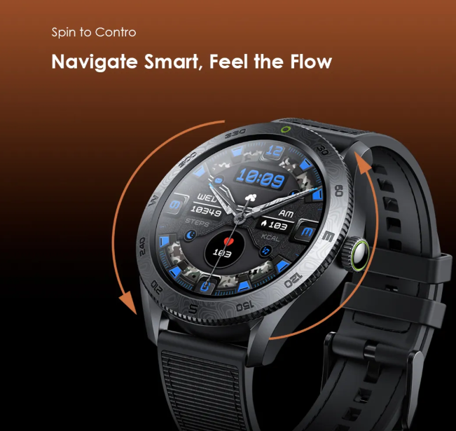 oraimo Watch Nova RN 1.43'' Amoled Rotating Bezel Control Anti-scratch Panda Glass  Smart Watch