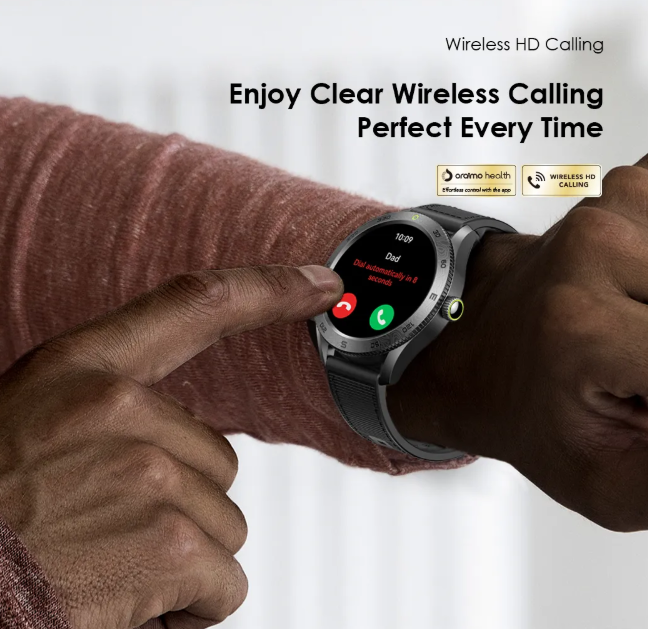 oraimo Watch Nova RN 1.43'' Amoled Rotating Bezel Control Anti-scratch Panda Glass  Smart Watch