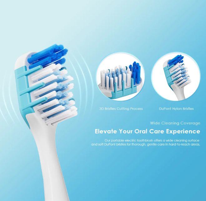 oraimo SoniCare Electric Toothbrush  Lasts 120 Days Per Battery,  8 Brush Heads Last A Year