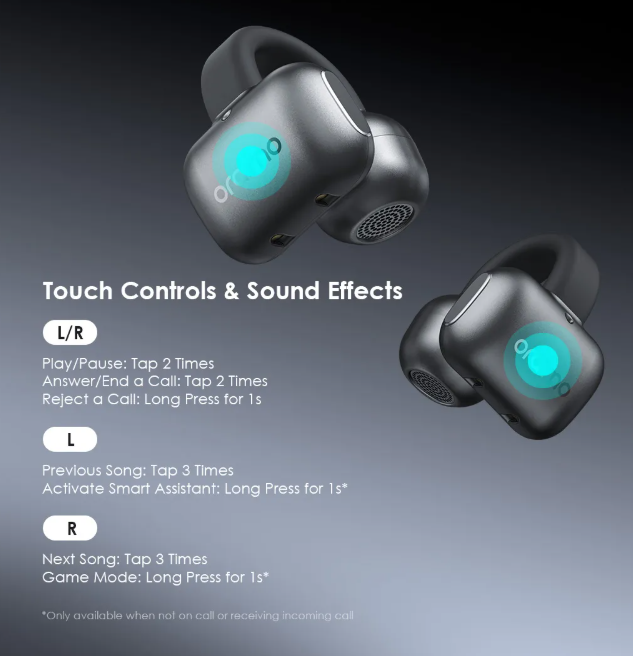 oraimo OpenSnap N Open-Ear True Wireless Earbuds  Clear Voice in Calls Oraimo Bluetooth Earphones