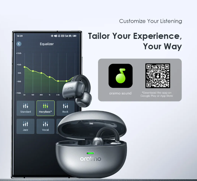 oraimo OpenSnap N Open-Ear True Wireless Earbuds  Clear Voice in Calls Oraimo Bluetooth Earphones