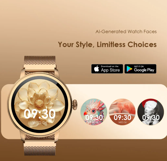 oraimo Watch Muse 1.32” AMOLED IP68 Smart Watch AI-Generated Watch Faces  Anti-scratch Panda Glass Oraimio Smartwatch