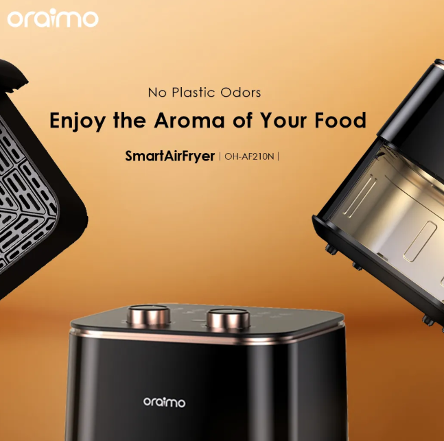 oraimo SmartAirFryer 1500W Cooking Visible Smart Air Fryer Less Oil, More Crunch, 5L Big  Air Fryers