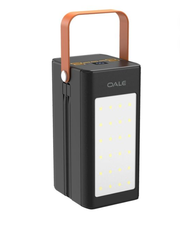 Oale New Portable Power Bank Capacity 100,000mAh Super Fast Charge Of 22.5W,indicator Level Power With LED Light,Type-c/Micro/Lightning Charging