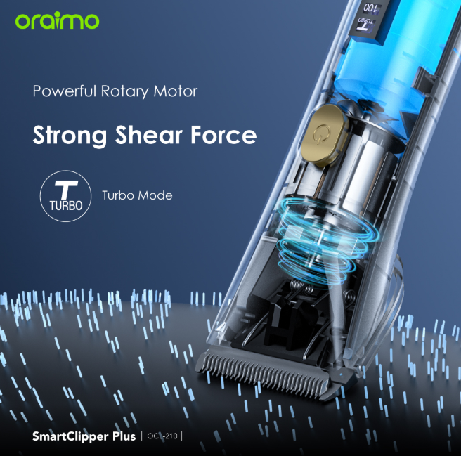 oraimo Smart Clipper Plus Cordless Hair Clipper Powerful Rotary Motor Electric Hair Shaver