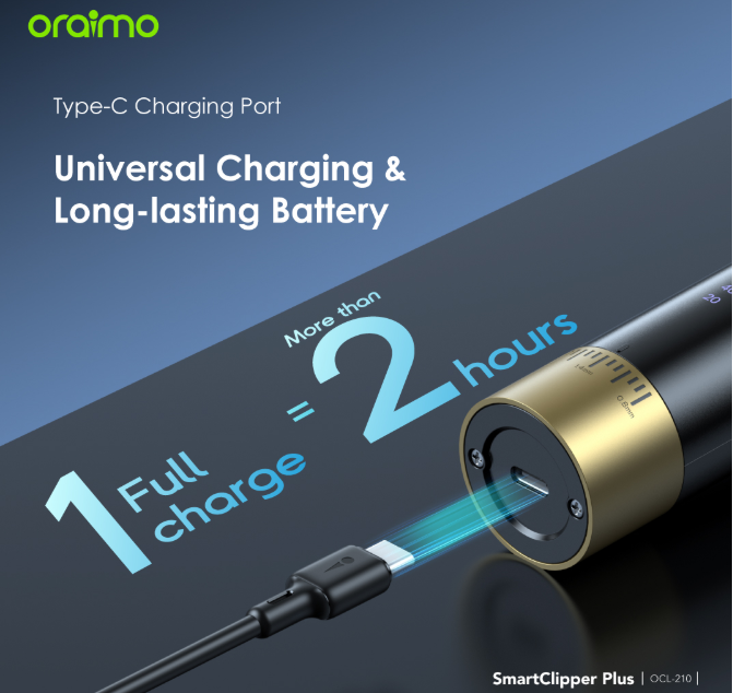 oraimo Smart Clipper Plus Cordless Hair Clipper Powerful Rotary Motor Electric Hair Shaver