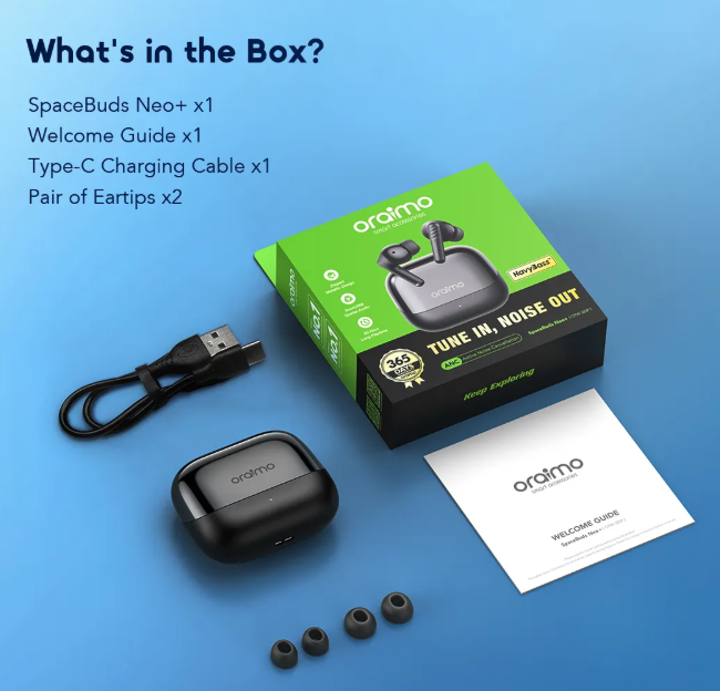 oraimo SpaceBuds Neo+ ANC Spatial Audio True Wireless Earphones