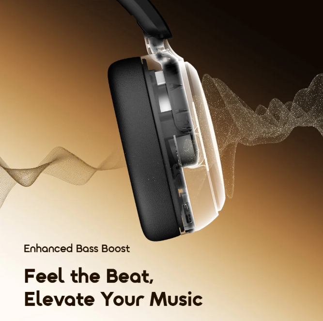 OFFER! Oraimo BoomPop N with Hybrid Noise Cancellation,  65-hr Long Playtime and Dual Device Connection  Wireless Bluetooth Headphones Earphones