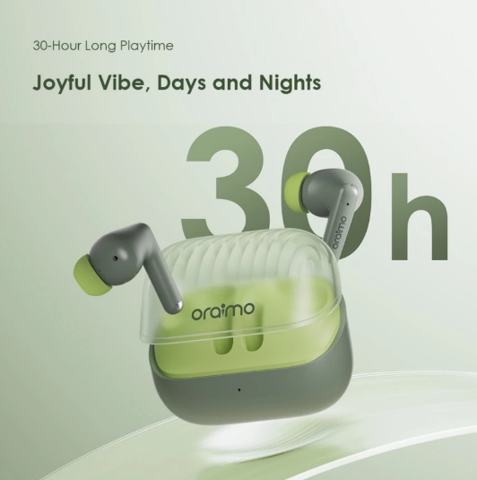 Oraimo OTW-323 TWS Earphone 2-Mic ENC Bluetooth V5.4 True Wireless Earphones In-Ear Headphones  Bluetooth Earphones