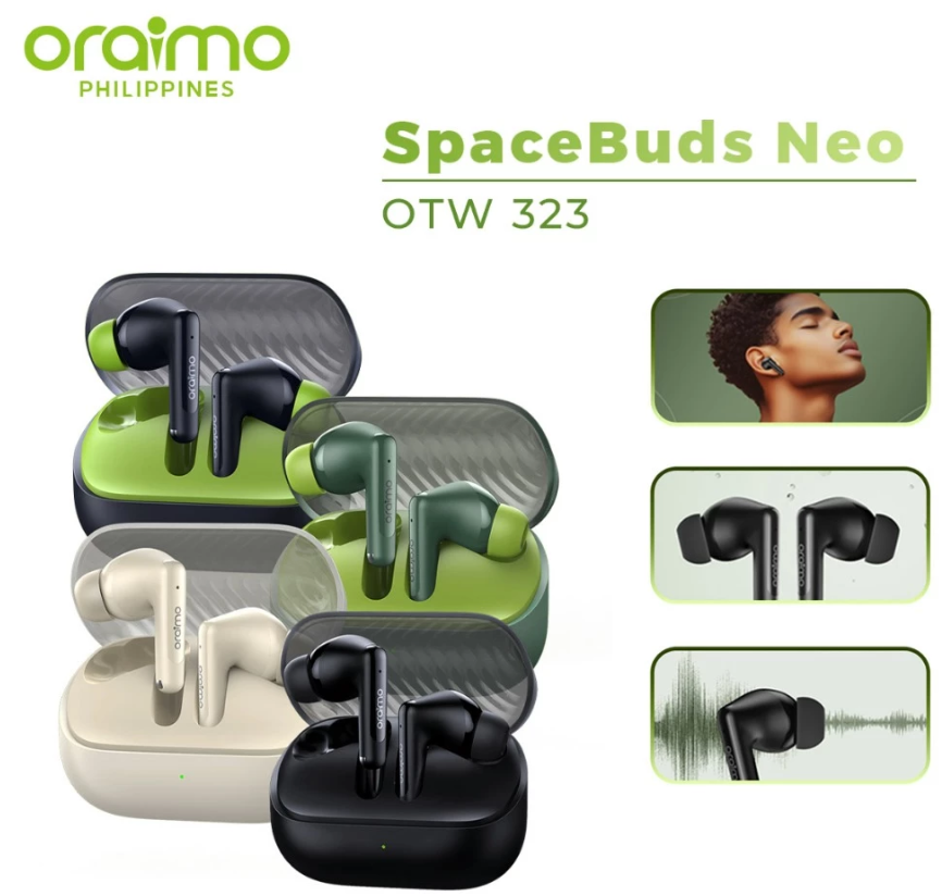 Oraimo OTW-323 TWS Earphone 2-Mic ENC Bluetooth V5.4 True Wireless Earphones In-Ear Headphones  Bluetooth Earphones