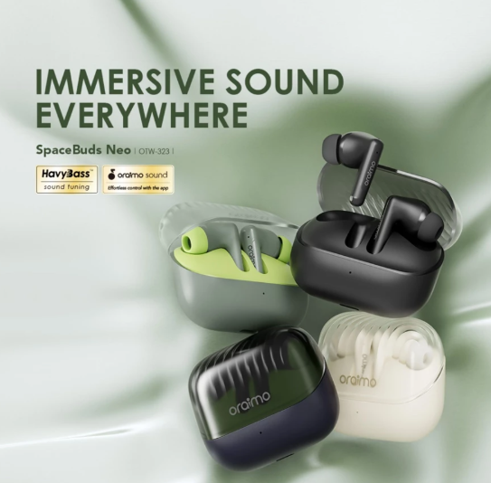 Oraimo OTW-323 TWS Earphone 2-Mic ENC Bluetooth V5.4 True Wireless Earphones In-Ear Headphones  Bluetooth Earphones