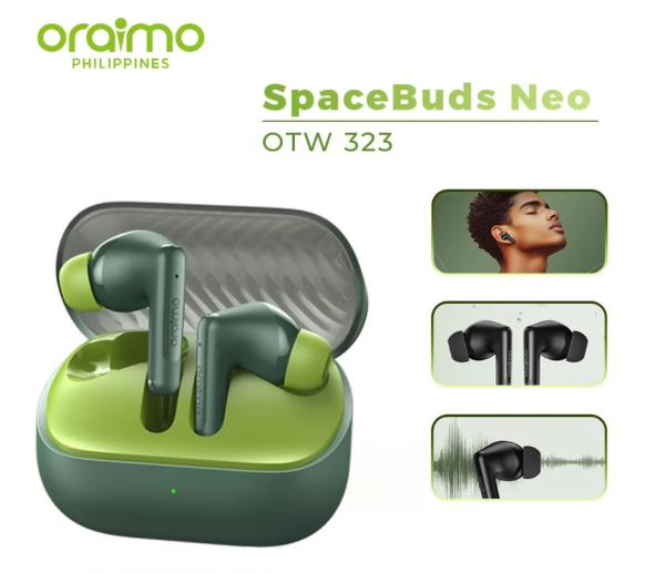 Oraimo OTW-323 TWS Earphone 2-Mic ENC Bluetooth V5.4 True Wireless Earphones In-Ear Headphones  Bluetooth Earphones