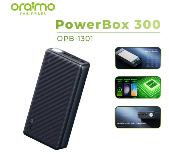 Oraimo OPB-1301 30000mAh Original Powerbank LED torch PD15W Fast Charge USB and 2-Way Type C Output oraimo Powerbank