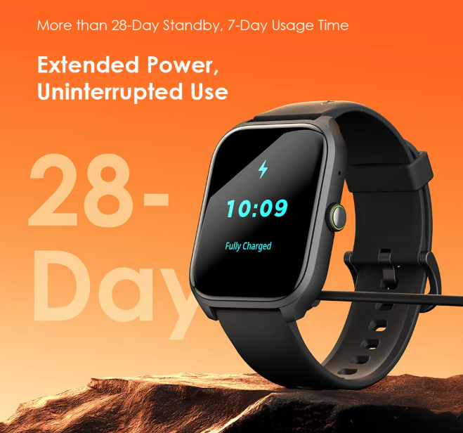 Oraimo OSW-804 Smart Watch 2.01'' TFT Heart Rate Monitoring and Blood Oxygen Bluetooth Smartwatch