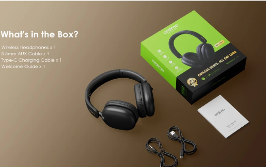 Oraimo OHP-317 Bluetooth Wireless Headphones Gaming Low Latency Foldable Headset With Built-in Mic