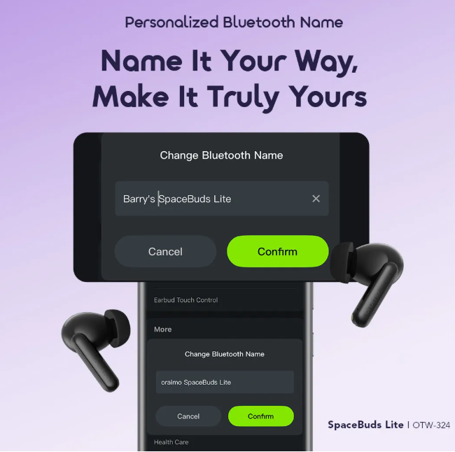 oraimo SpaceBuds Lite Sound360 Anti-Lost True Wireless Earbuds 40hrs Play time