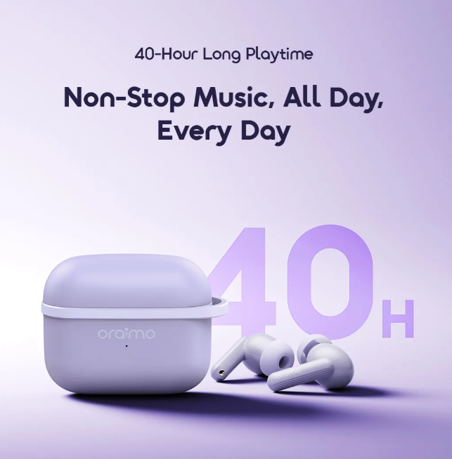 oraimo SpaceBuds Lite 40-Hr Long Playtime Sound360 Anti-Lost True Wireless  Bluetooth Earbuds  Sports Earphones