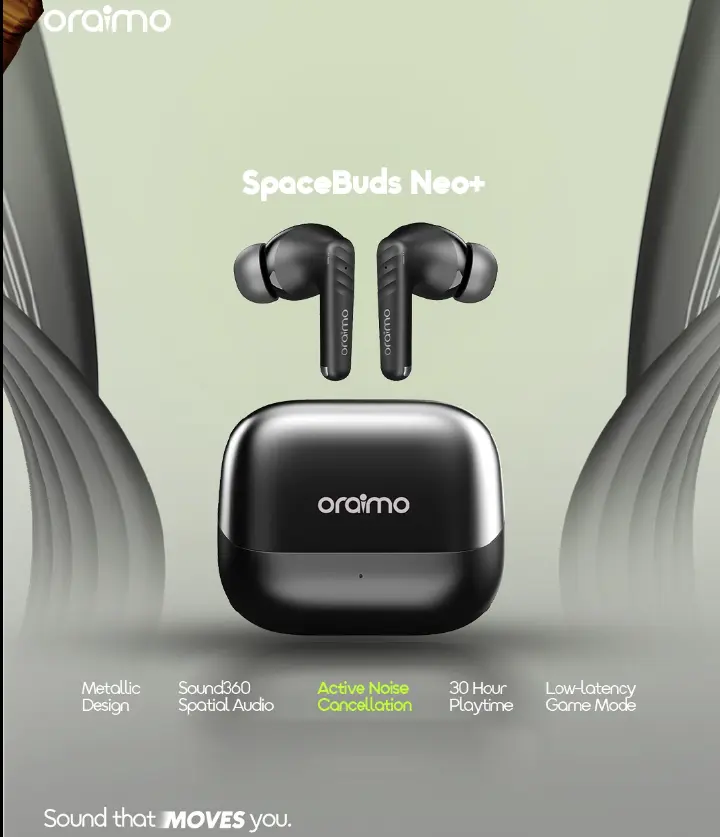 oraimo SpaceBuds Neo+ ANC Spatial Audio True Wireless Bluetooth Earphones