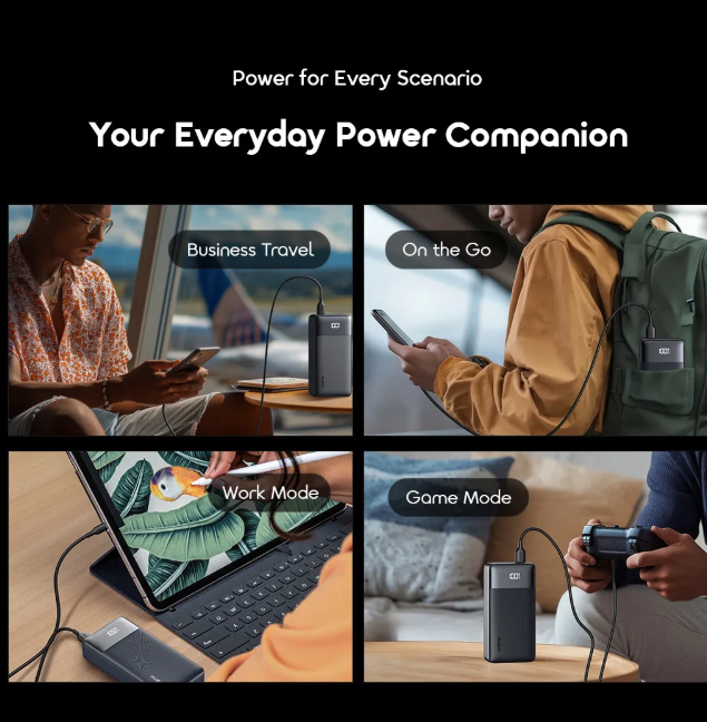 oraimo PowerNova Q21 20000mAh 22.5W Power Bank  QC3.0 & PD3.0 Compatible  Smart Digital Display PowerBanks